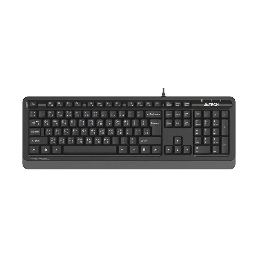 A4TECH FK10 Fstyler Wired Grey Multimedia Keyboard with Bangla