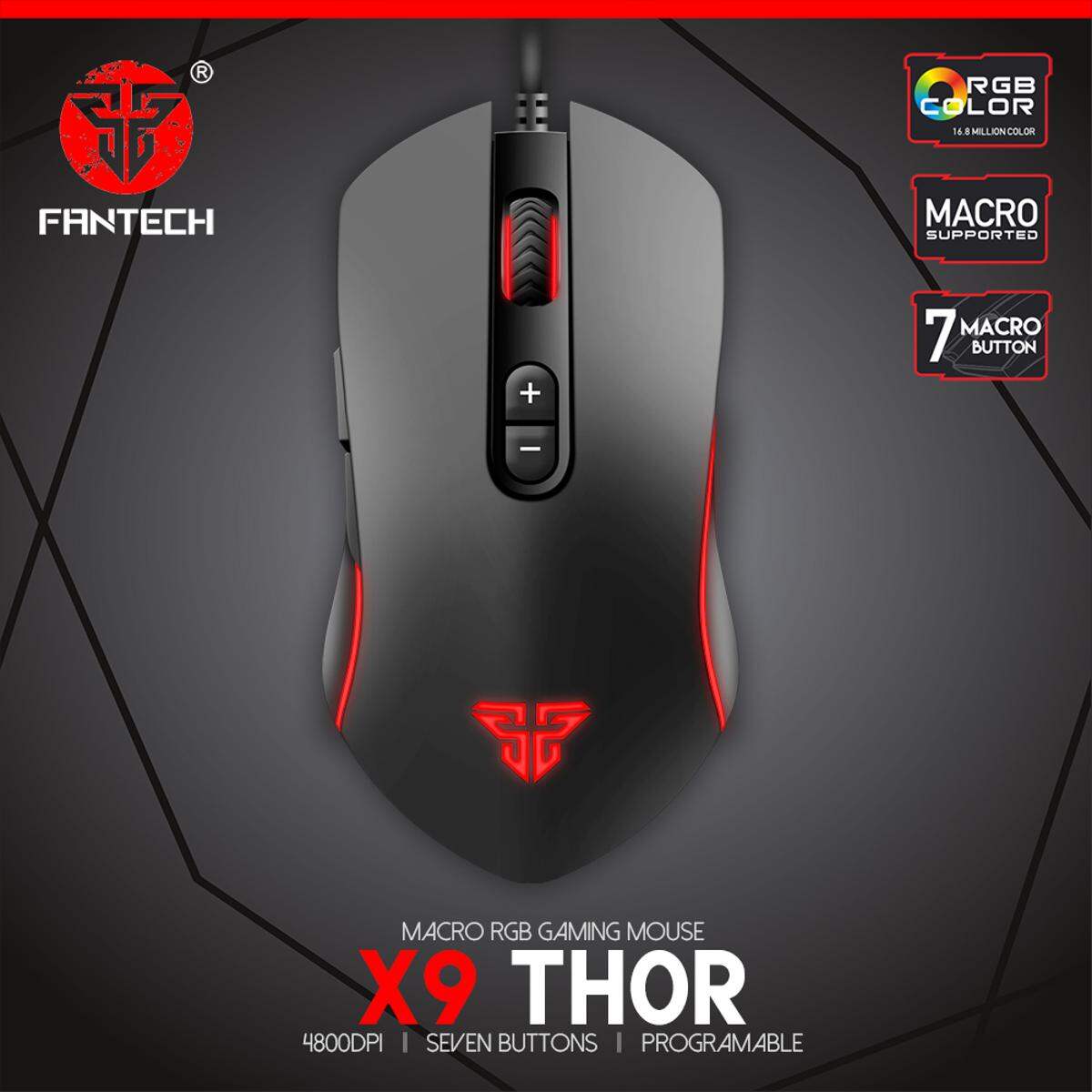 Fantech X9 Wired Black Gaming Mouse