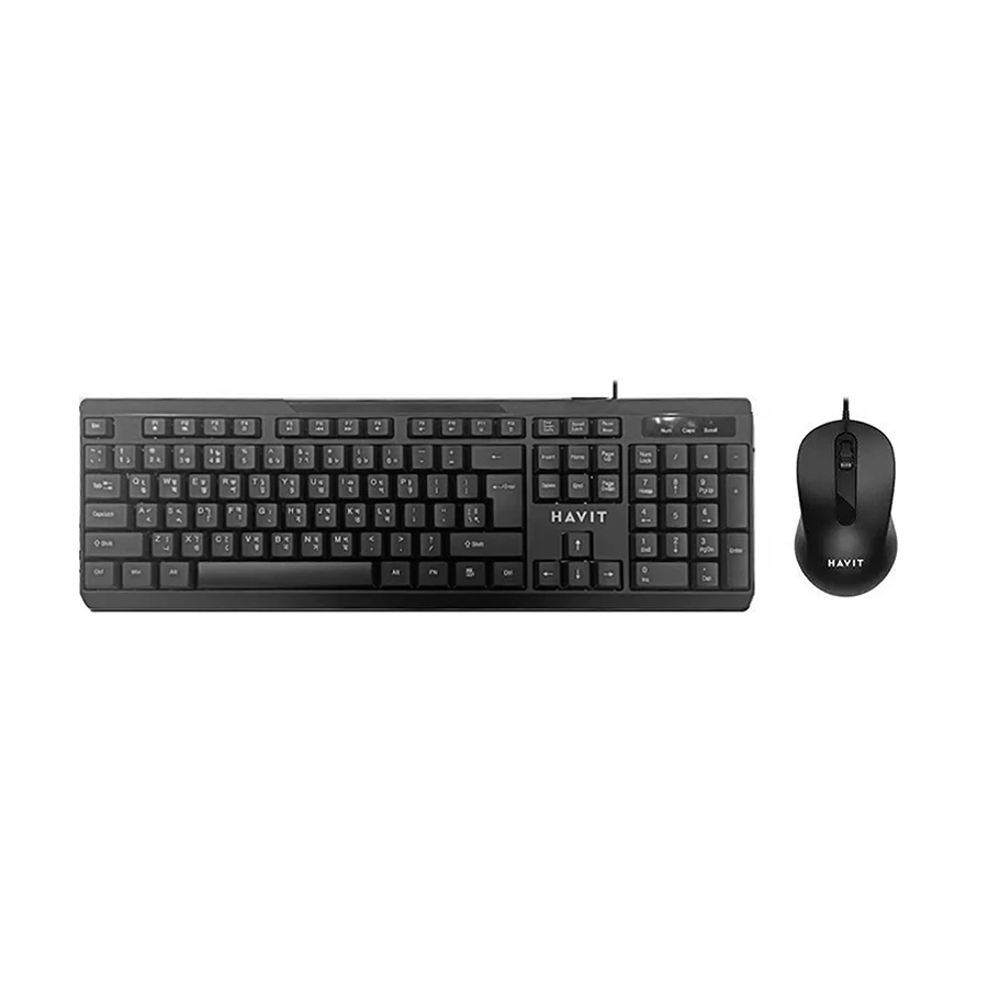 Havit KB270CM Black Wired Keyboard & Mouse Combo With Bangla