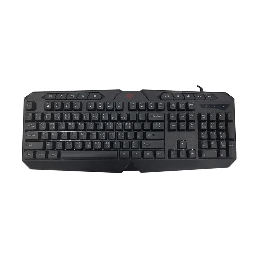 Havit KB419L USB Multi-Function Backlit Black Gaming Keyboard with Bangla