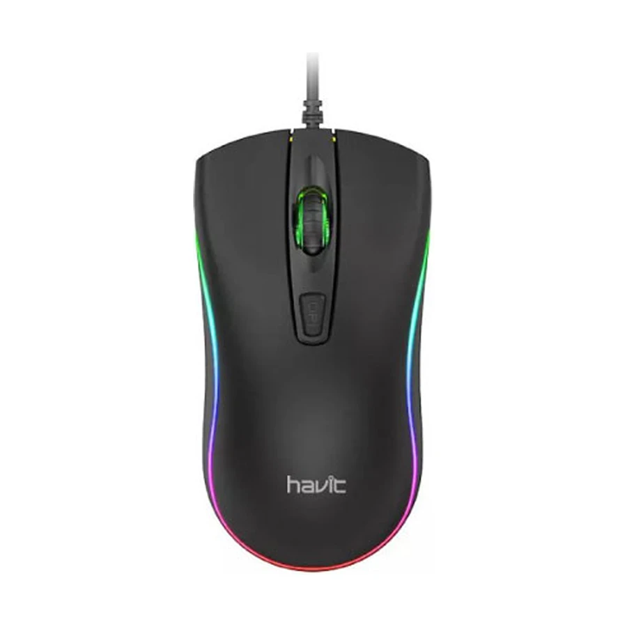 Havit MS72 Cool RGB Wired Black Optical Gaming Mouse