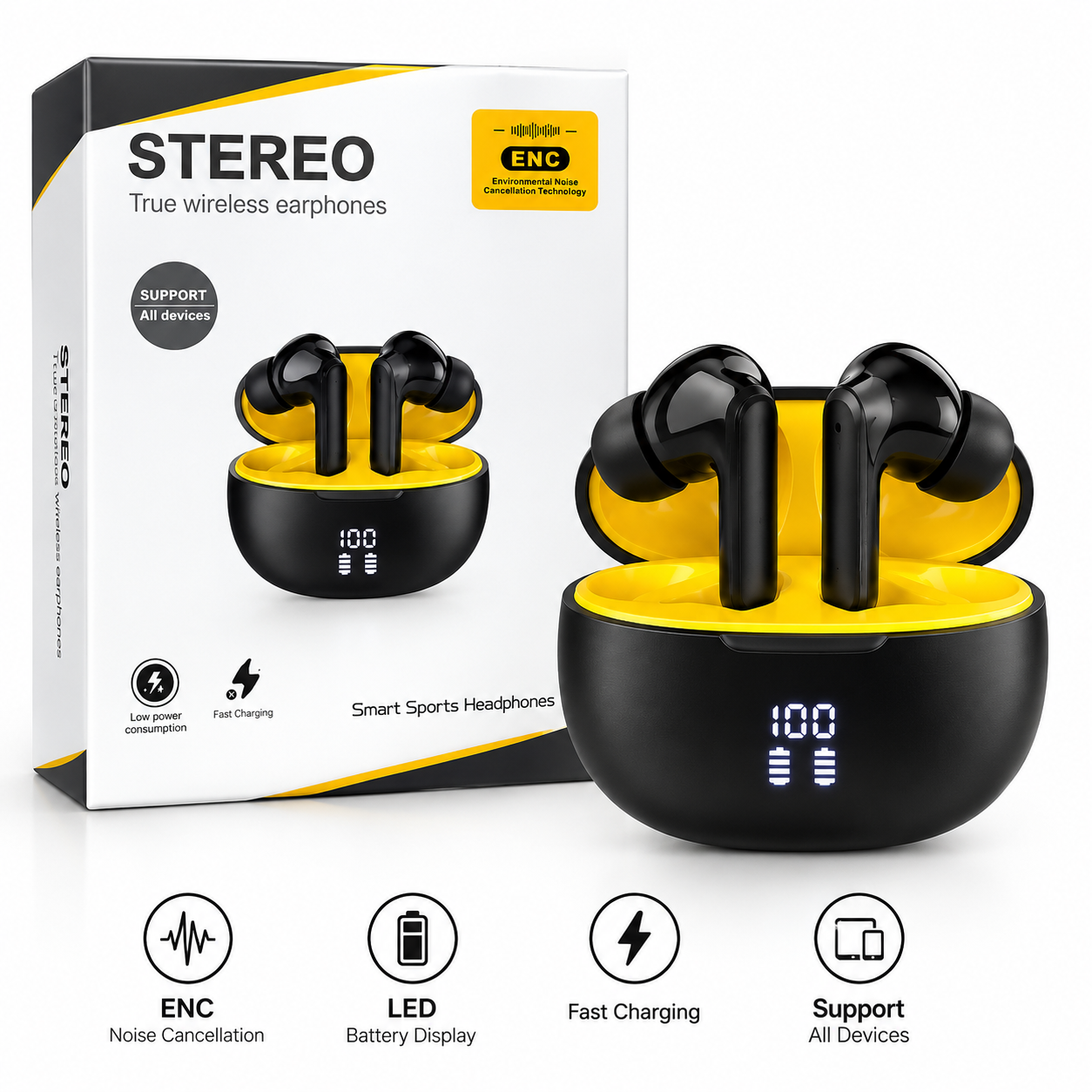 STEREO True Wireless Earphone ENC 895B